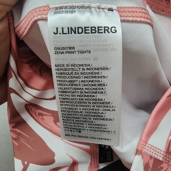 J. Lindeberg Zena Hibiscus Pink Print‎ Leggings Ladies Small NWT - Picture 6 of 10